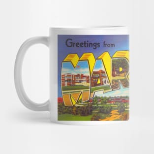 Greetings from Marion, Indiana - Vintage Large Letter Postcard Mug